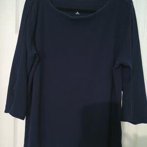 KIM ROGERS  WOMENS BLUE  CAUSAL TOP